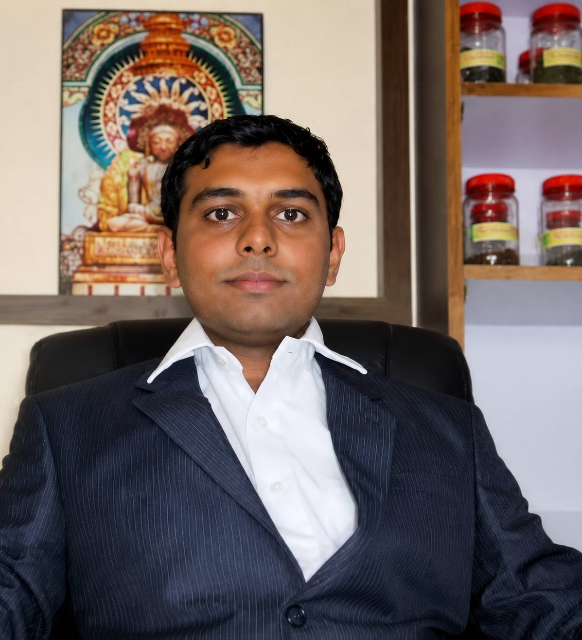 Dr. Pritesh Shah performing Nadi Parikshan